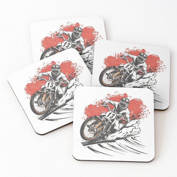 Item preview, Speedway Racing Rider – Motorsport Dirt Bike Illustration designed and sold by Activity01.