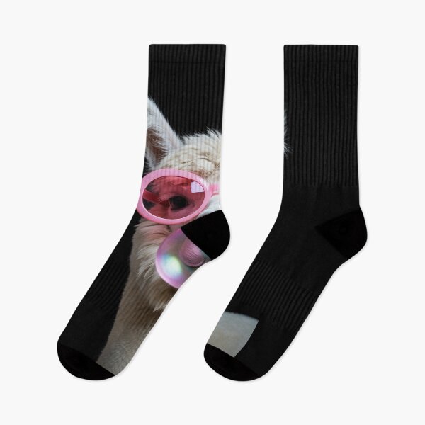 Item preview, Llama With Pink Glasses Blowing Bubblegum designed and sold by August4Laughs25.