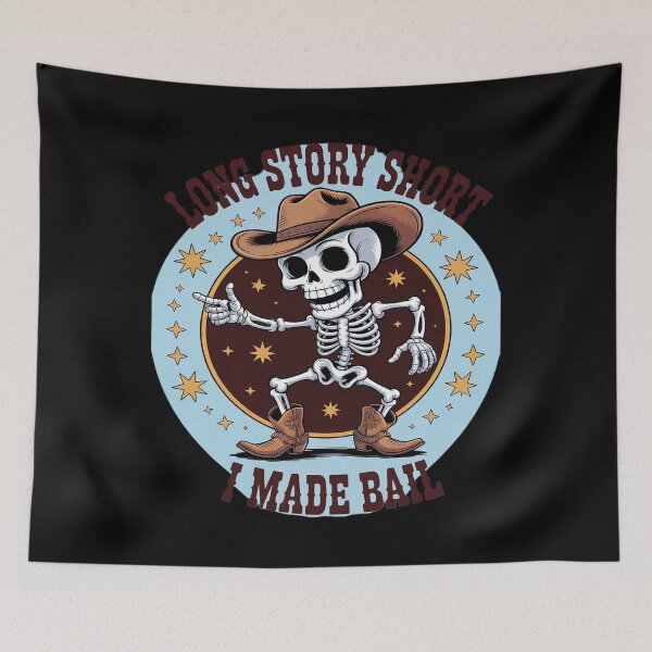 Item preview,   I MADE BAIL - Funny Sarcastic Skeleton designed and sold by August4Laughs25.