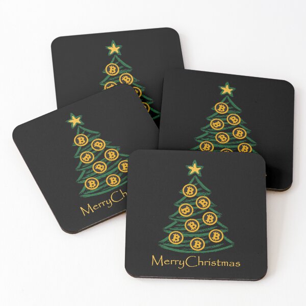 Item preview, Bitcoin Christmas Tree Black designed and sold by sheprint.