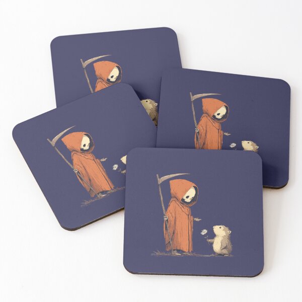Item preview, Friendly Grim Reaper with Flower – Dark and Cute Design designed and sold by Meiersbeste.