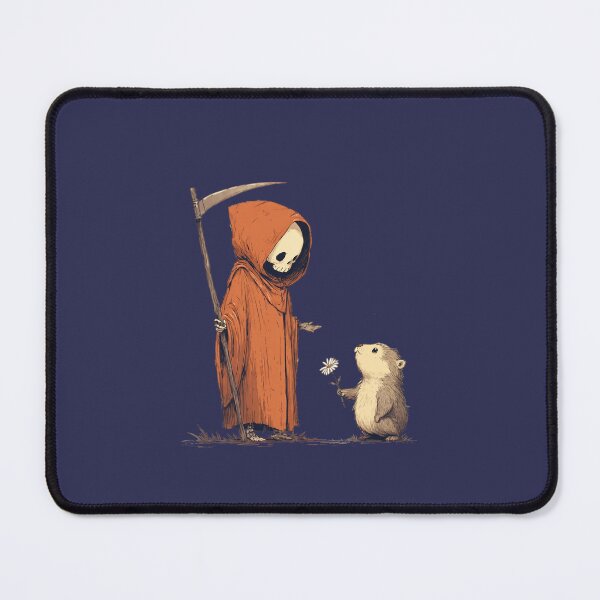 Item preview, Friendly Grim Reaper with Flower – Dark and Cute Design designed and sold by Meiersbeste.
