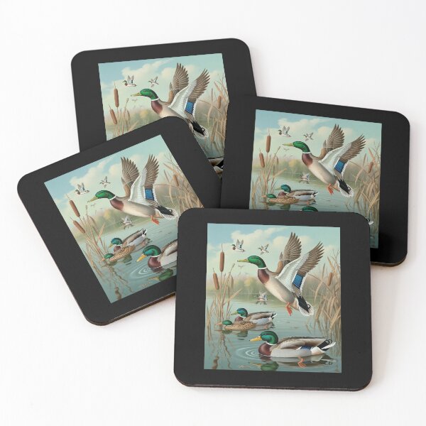 Item preview, Mallard in flight   illustration flying mallard duck designed and sold by procionartss.