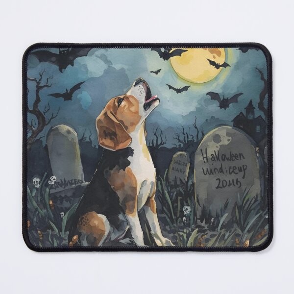 Item preview, Festive Spooky Halloween Beagle Art designed and sold by NeatThingLover.