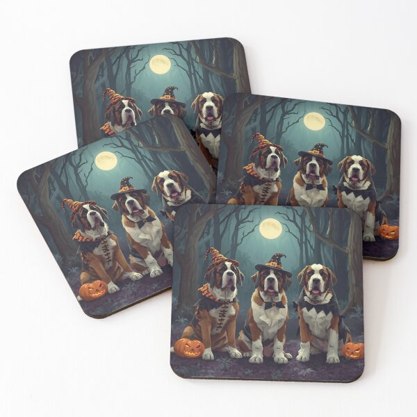 Item preview, Haunted Graveyard Halloween St Bernard designed and sold by NeatThingLover.