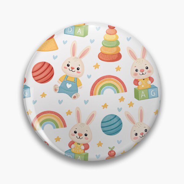 Item preview, Cheerful background, pastel colors, bunnies, balls, stars, children's pyramids, pastel background, endless background, pattern designed and sold by orthodox-icon.