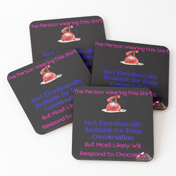 Item preview, Emotionally Unavailable" Respond to Chocolate designed and sold by ArtisticDesignsbyLinda.