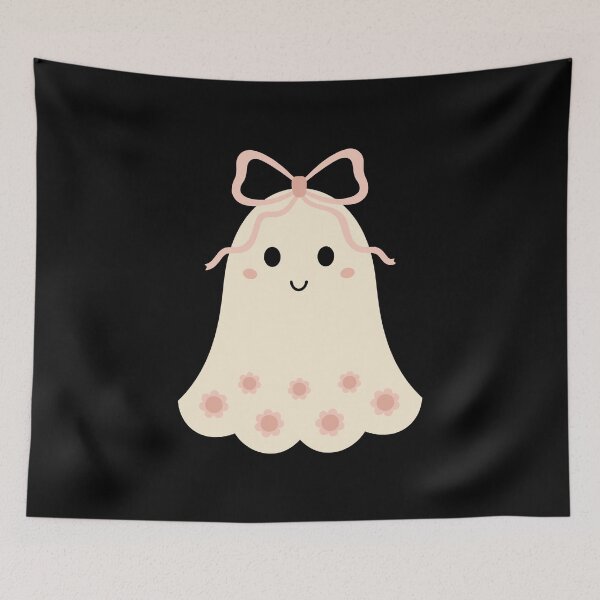 Item preview, Kawaii Halloween Ghost with Bow designed and sold by Julza Art.