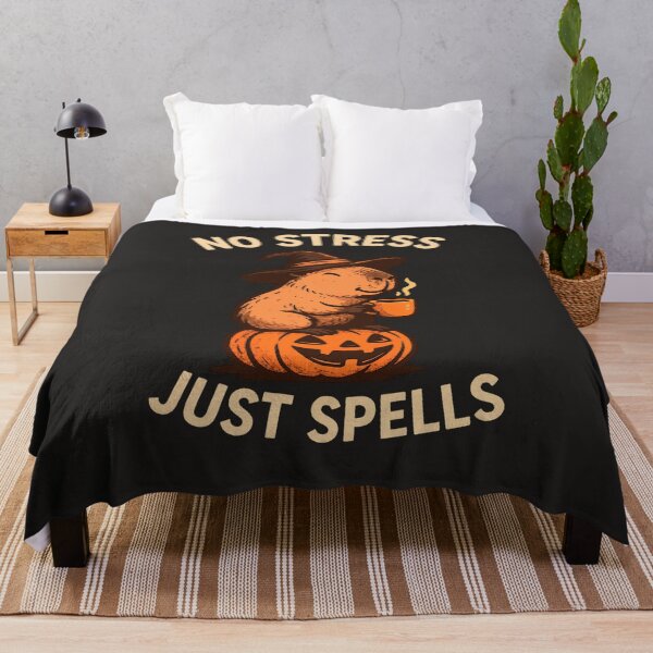 Item preview, No Stress Just Spells Funny Capybara Halloween T-Shirt designed and sold by tara3amran.