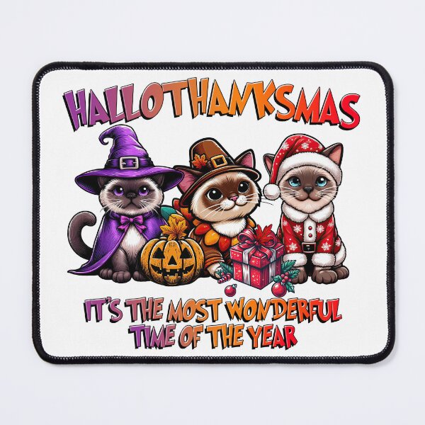 Item preview, Burmese Cat Halloween Thanksgiving Christmas designed and sold by doodIllustrate.