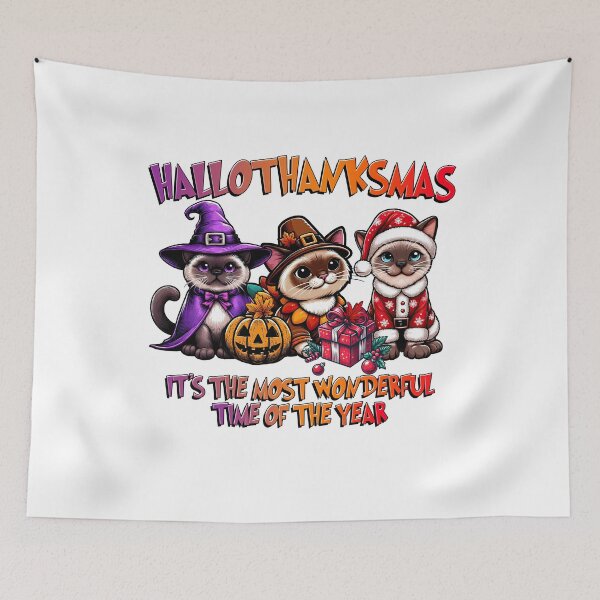 Item preview, Burmese Cat Halloween Thanksgiving Christmas  designed and sold by doodIllustrate.