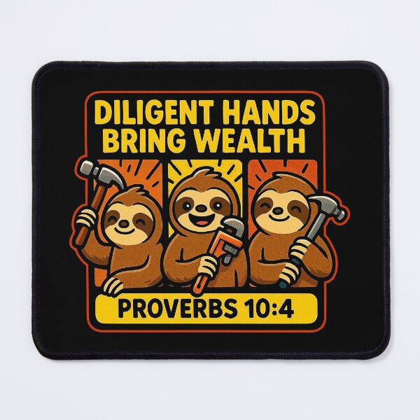 Item preview, Proverbs 10:4 Diligent Hands Bring Wealth designed and sold by plushism.