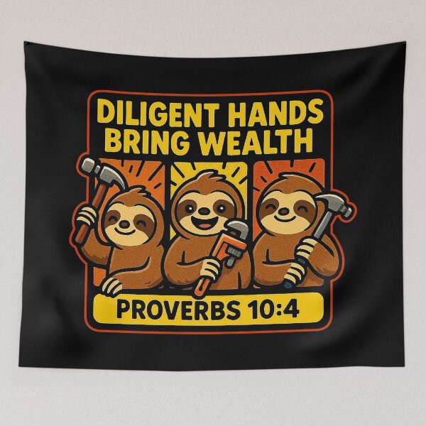 Item preview, Proverbs 10:4 Diligent Hands Bring Wealth designed and sold by plushism.