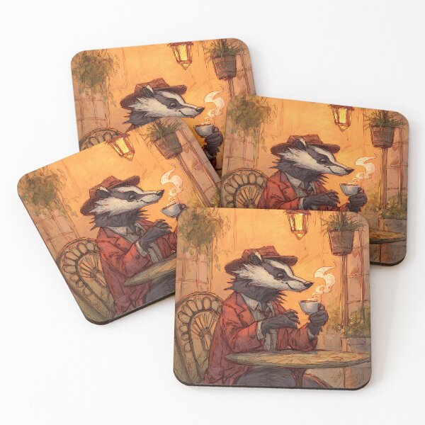 Item preview, Light Academia Aesthetic: Badger's Morning Coffee designed and sold by bapupa.
