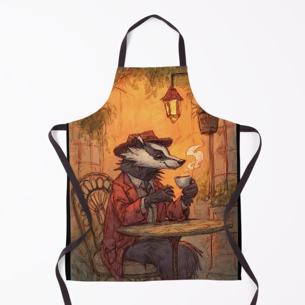 Item preview, Light Academia Aesthetic: Badger's Morning Coffee designed and sold by bapupa.