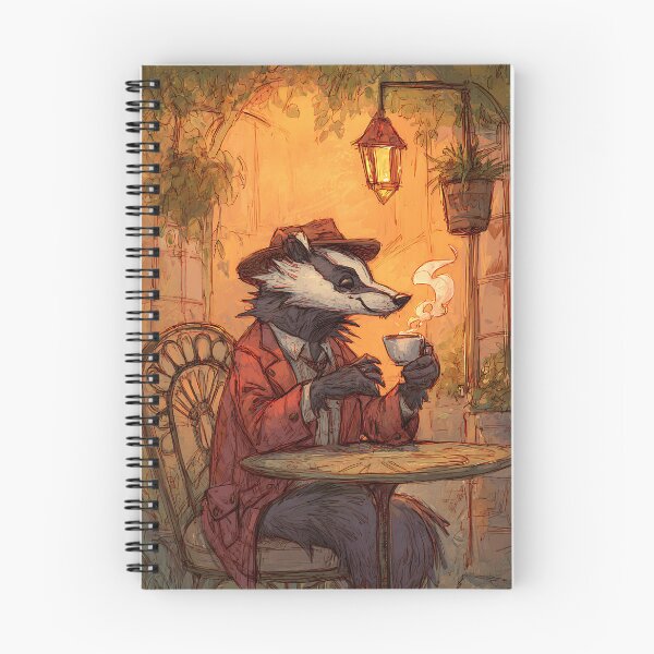 Item preview, Light Academia Aesthetic: Badger's Morning Coffee designed and sold by bapupa.