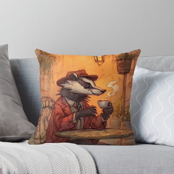 Item preview, Light Academia Aesthetic: Badger's Morning Coffee designed and sold by bapupa.