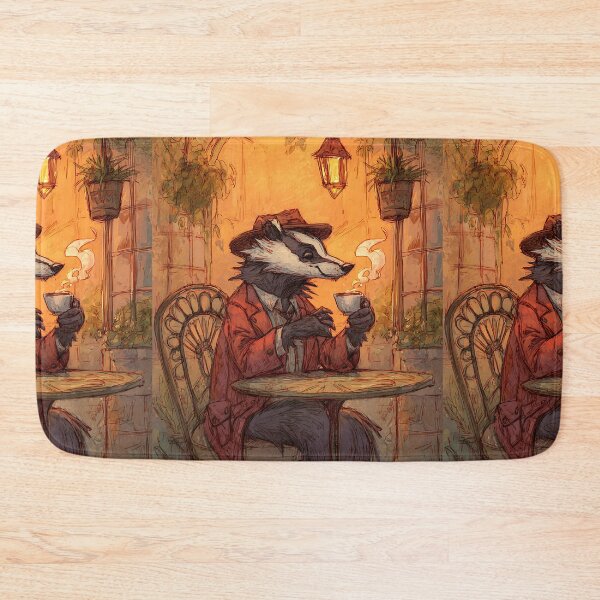 Item preview, Light Academia Aesthetic: Badger's Morning Coffee designed and sold by bapupa.