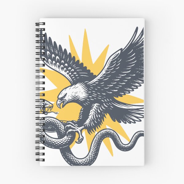 Item preview, Eagle Catching Snake, Fierce Predator vs Serpent Tattoo Style Graphic Design designed and sold by Graphic Botique.