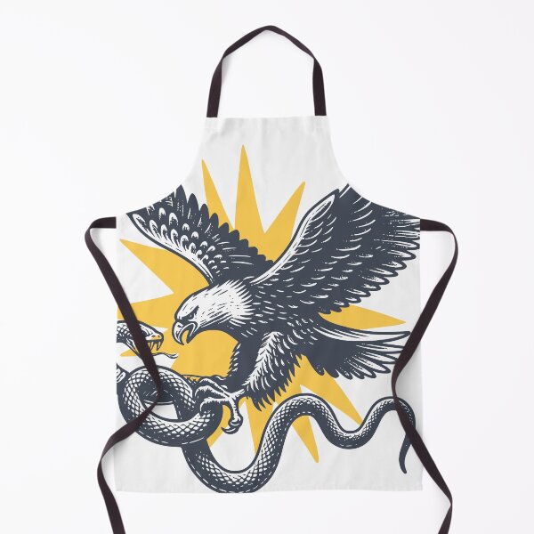 Item preview, Eagle Catching Snake, Fierce Predator vs Serpent Tattoo Style Graphic Design designed and sold by Graphic Botique.
