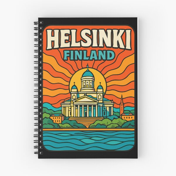 Item preview,  Helsinki Finland Travel Trippy Retro  designed and sold by TomFrontierArt.