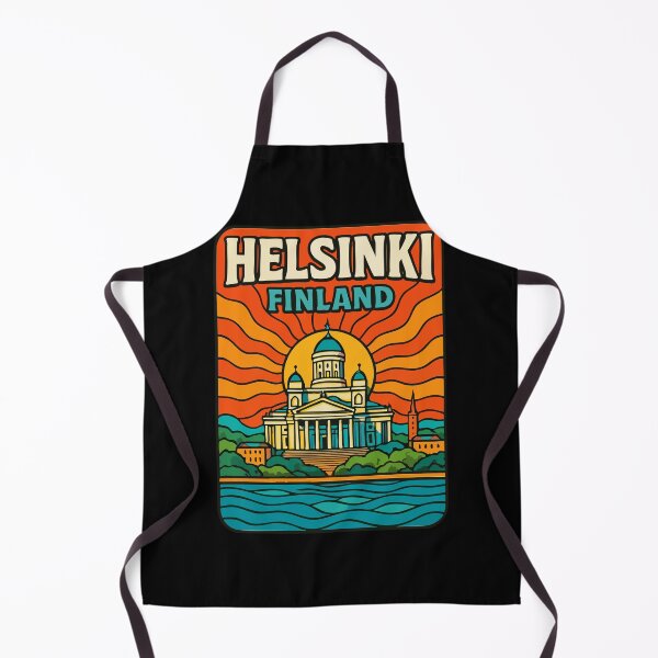 Item preview,  Helsinki Finland Travel Trippy Retro  designed and sold by TomFrontierArt.