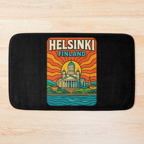 Item preview,  Helsinki Finland Travel Trippy Retro  designed and sold by TomFrontierArt.