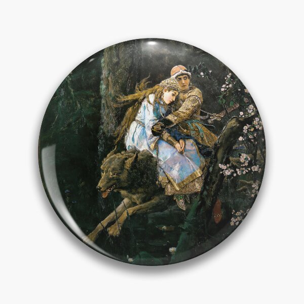 Item preview, Ivan Tsarevich Riding the Grey Wolf – Viktor Vasnetsov 1889 Russian Folklore Artwork designed and sold by tarotstarostina.