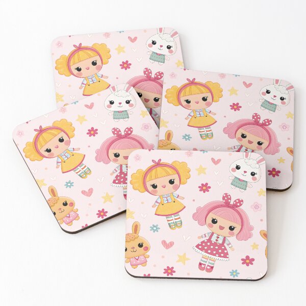 Item preview, Cheerful background, pastel colors, bunnies, balls,dolls, stars, children's pyramids, pastel background, endless background, pattern designed and sold by orthodox-icon.