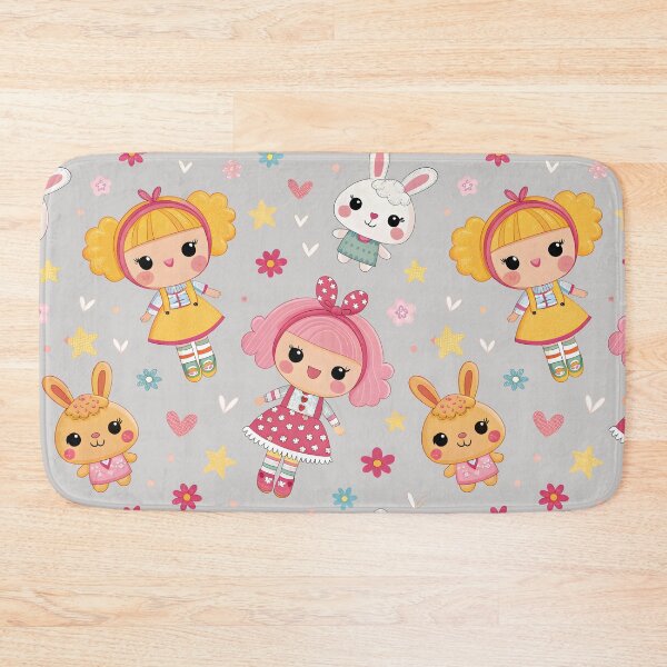 Item preview, Cheerful background, pastel colors, bunnies, balls,dolls, stars, children's pyramids, pastel background, endless background, pattern designed and sold by orthodox-icon.