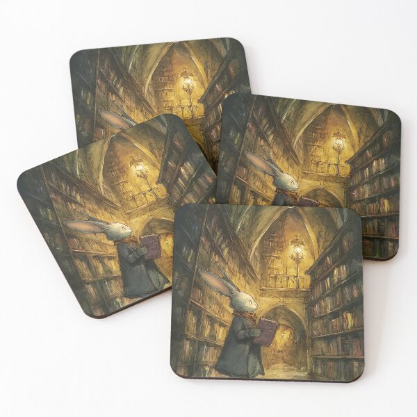 Item preview, Light Academia Aesthetic: Rabbit's Library Visit designed and sold by bapupa.