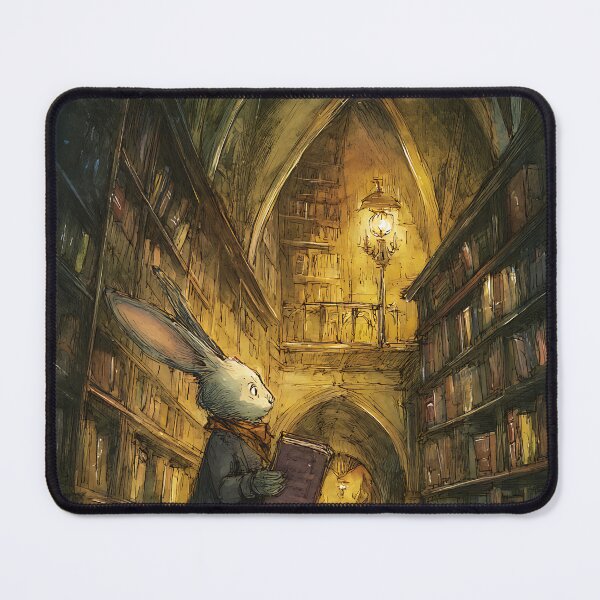 Item preview, Light Academia Aesthetic: Rabbit's Library Visit designed and sold by bapupa.