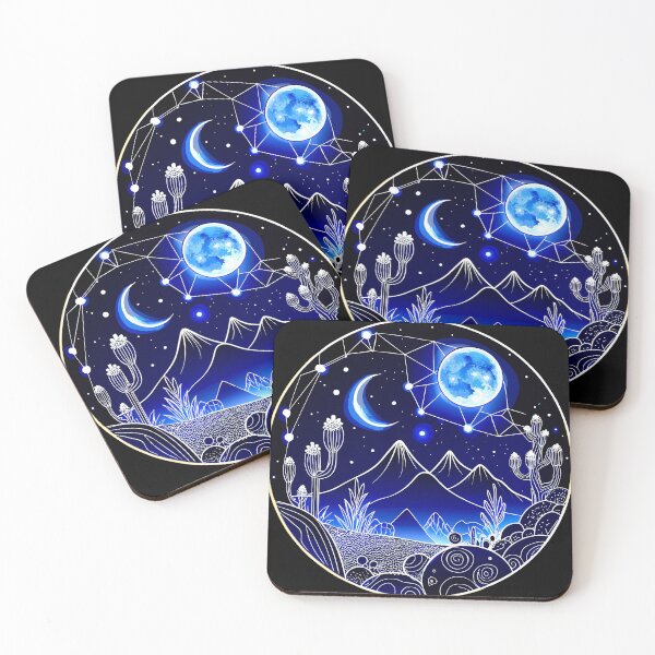 Item preview, Fantasy Moonlit Landscape – Surreal Night Sky Art designed and sold by VikArtStudio.