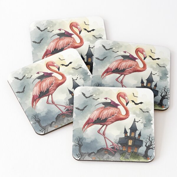 Item preview, Haunted Graveyard Halloween Flamingo designed and sold by NeatThingLover.