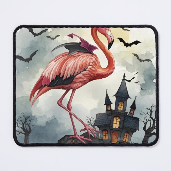 Item preview, Haunted Graveyard Halloween Flamingo designed and sold by NeatThingLover.