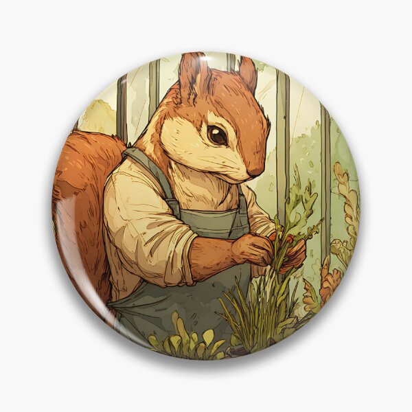 Item preview, Light Academia Aesthetic: Squirrel's Botanical Drawing designed and sold by bapupa.