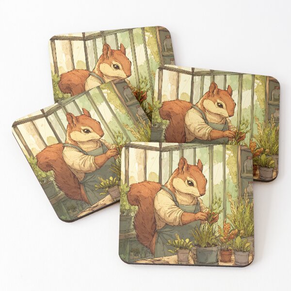Item preview, Light Academia Aesthetic: Squirrel's Botanical Drawing designed and sold by bapupa.
