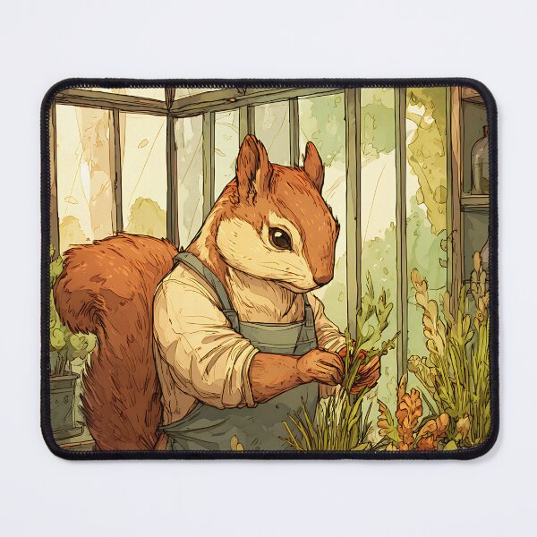 Item preview, Light Academia Aesthetic: Squirrel's Botanical Drawing designed and sold by bapupa.