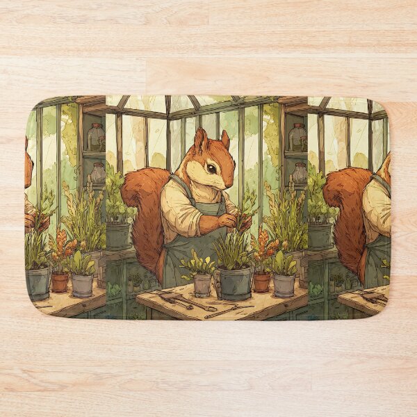 Item preview, Light Academia Aesthetic: Squirrel's Botanical Drawing designed and sold by bapupa.
