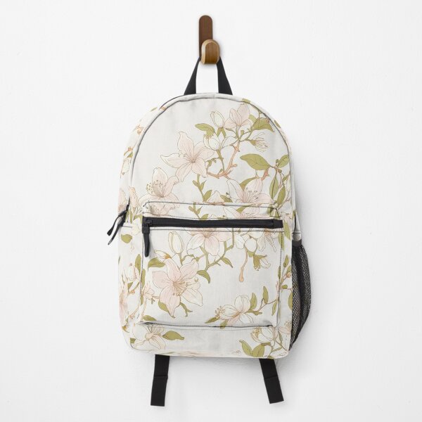 Item preview, Delicate Pink Blossom Floral Pattern With Green Leaves designed and sold by CoolPixels.