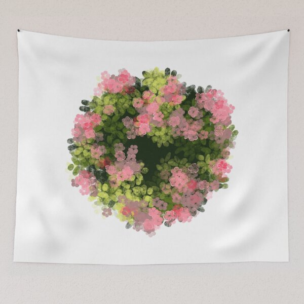 Item preview, Floral Wreath of Pink and Green designed and sold by zanaxxer.