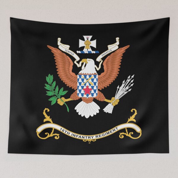 Item preview, Army - Regimental Colors - 16th Infantry Regiment  - SEMPER PARATUS X 300 designed and sold by Military Insignia Products.