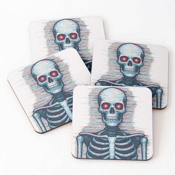 Artikelvorschau, Glitched Skeleton – Rotes Leuchten entworfen und verkauft von kyokugen.
