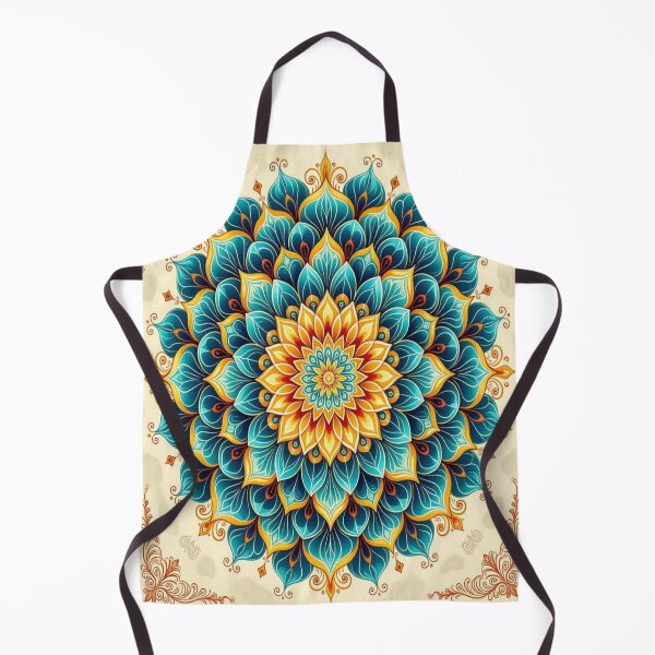 Item preview, Mandala Radiance – Golden Flowers, Teal Harmony & Visual Balance designed and sold by FotoworldEdel.