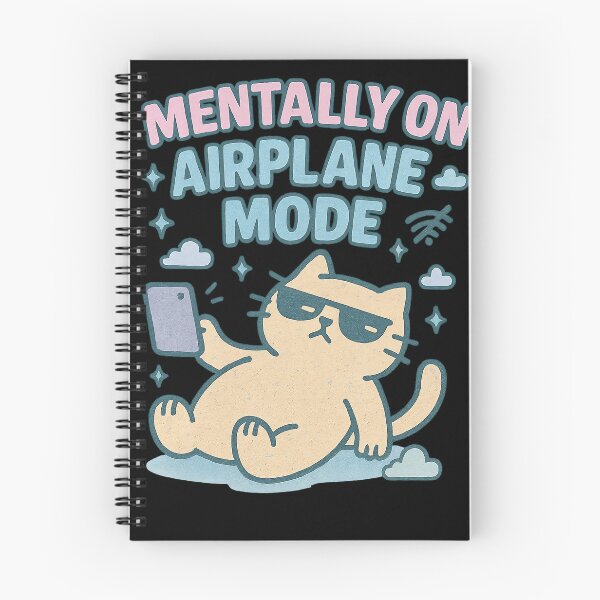 Item preview, Gato perezoso mentalmente en modo avión designed and sold by RandomPrints.