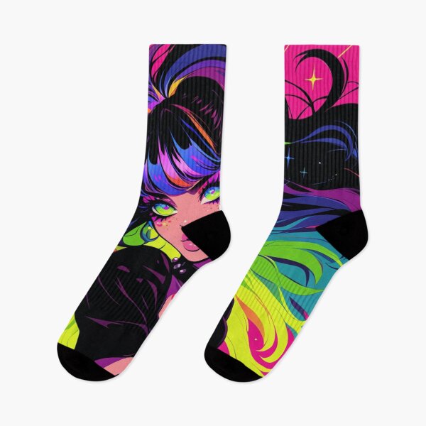 Item preview, rainbow anime girl designed and sold by CursedbyLilith.