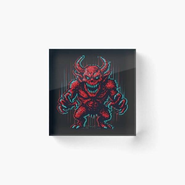 Item preview, Retro Pixelated Demon designed and sold by kyokugen.