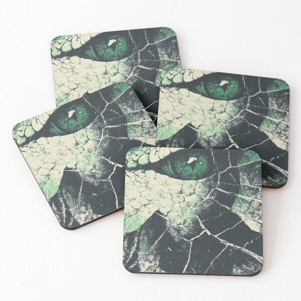 Item preview, Green reptile eye seen through a shattered and cracked mirror. designed and sold by Piotrek0001.