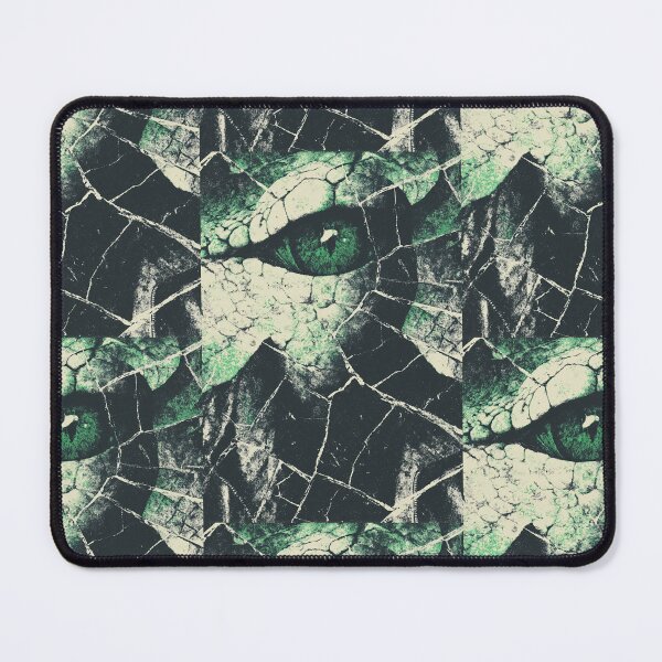 Item preview, Green reptile eye seen through a shattered and cracked mirror. designed and sold by Piotrek0001.