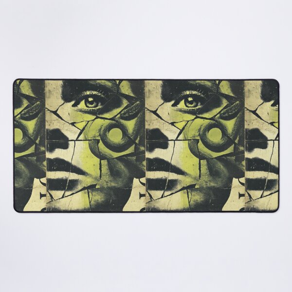 Item preview, Cracked portrait of a woman in abstract collage style. designed and sold by Piotrek0001.
